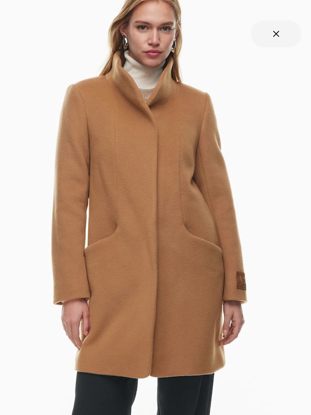 Aritzia Cocoon Coat - Camel Wool Cashmere - XS